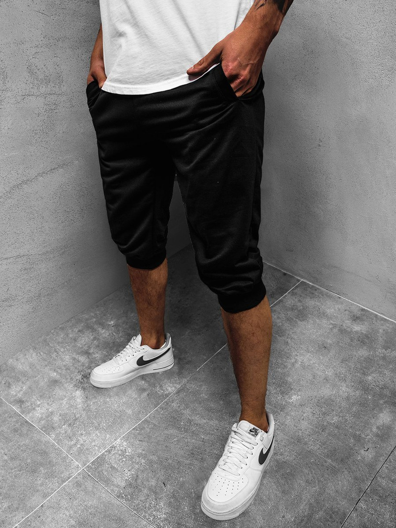 Spodenki dresowe męskie czarne OZONEE JS/DK09