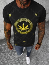 T-shirt męski czarny OZONEE O/T130/3