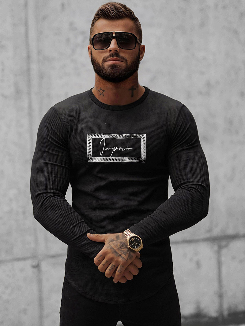 Bluza męska czarna OZONEE O/D7192