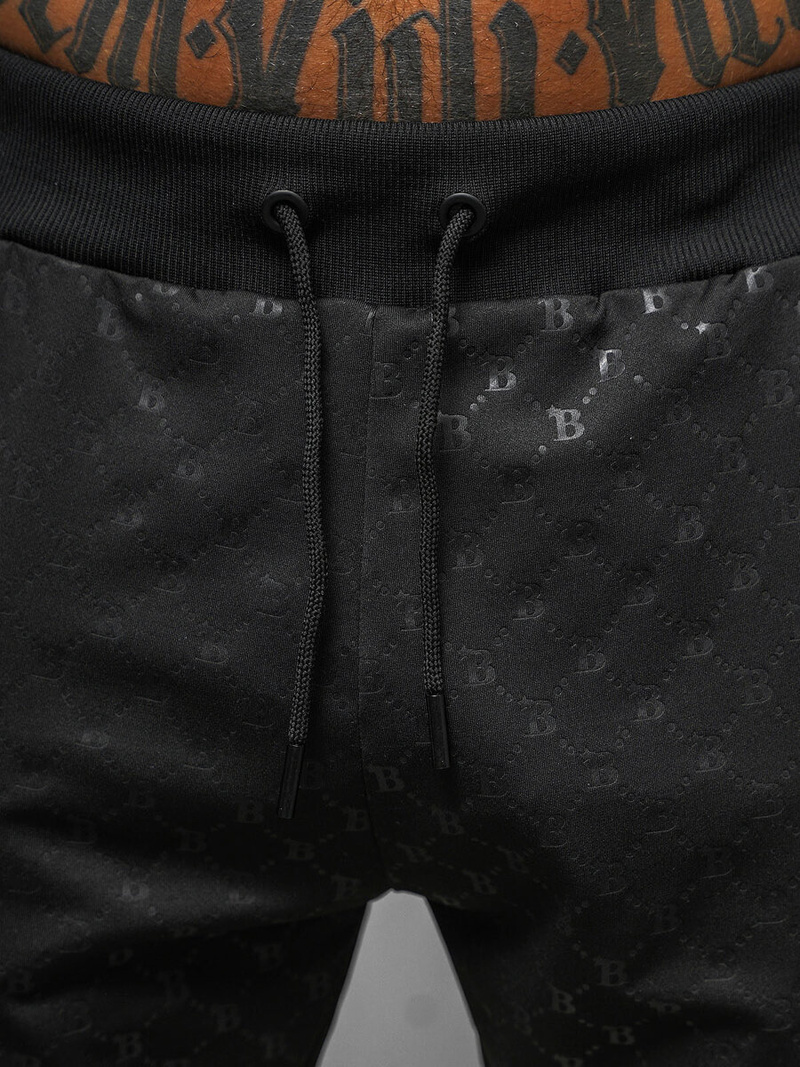 Spodnie dresowe męskie czarne OZONEE O/PS6021