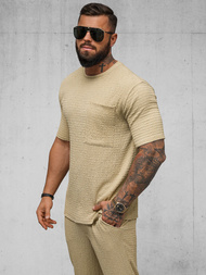 T-shirt męski camelowy OZONEE O/Y960T