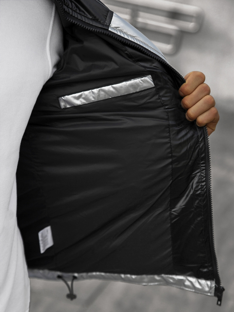 Куртка чоловіча срібло OZONEE JB/JP1188/2Z