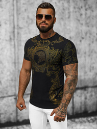 T-shirt męski slim fit czarny OZONEE NB/MT3052