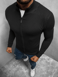 Sweter męski rozpinany czarny OZONEE TMK/YY07/1Z