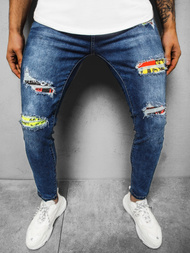 Spodnie jeansowe męskie niebieskie OZONEE DR/TF093Z