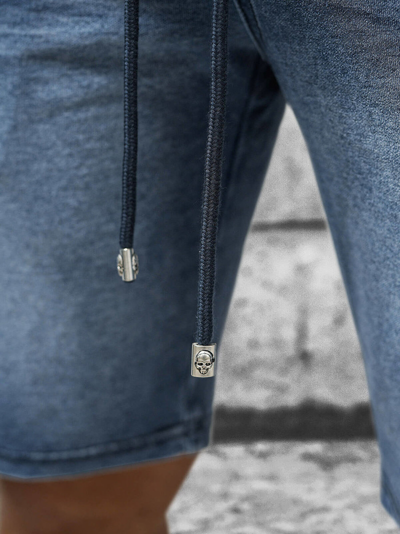 Spodenki męskie jeansowe ciemno-niebieskie OZONEE NB/MP0267BS