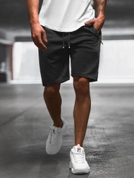 Spodenki dresowe męskie czarne OZONEE O/WW20017/1