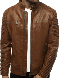 Kurtka skórzana męska camel OZONEE YD/BF5920107