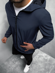 Kurtka przejściowa męska z kapturem granatowa OZONEE JS/HH035/4