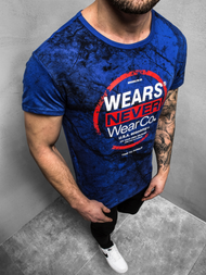 T-Shirt męski niebieski OZONEE JS/SS10925Z