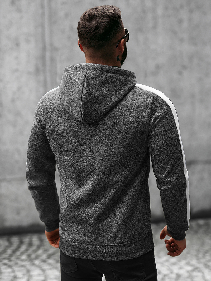 Bluza z kapturem męska grafitowa OZONEE O/8B153/5