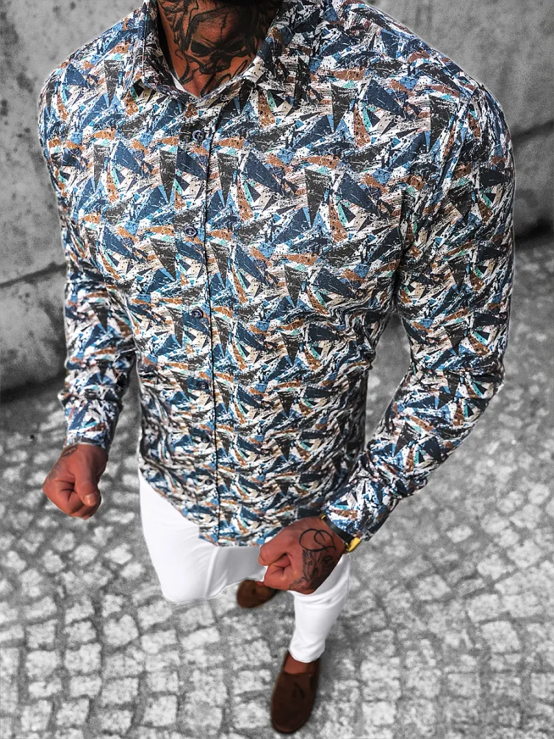 Koszula męska kolorowa OZONEE O/2822Z