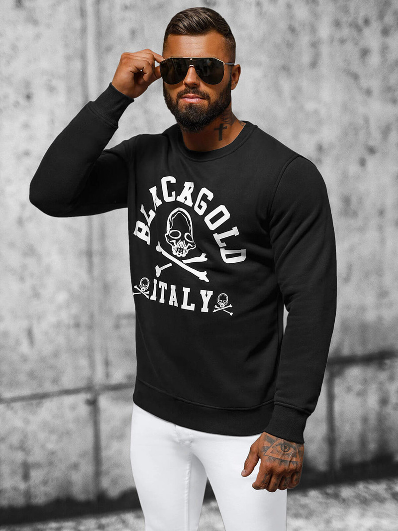 Толстовка чоловіча чорна OZONEE NB/MF2013