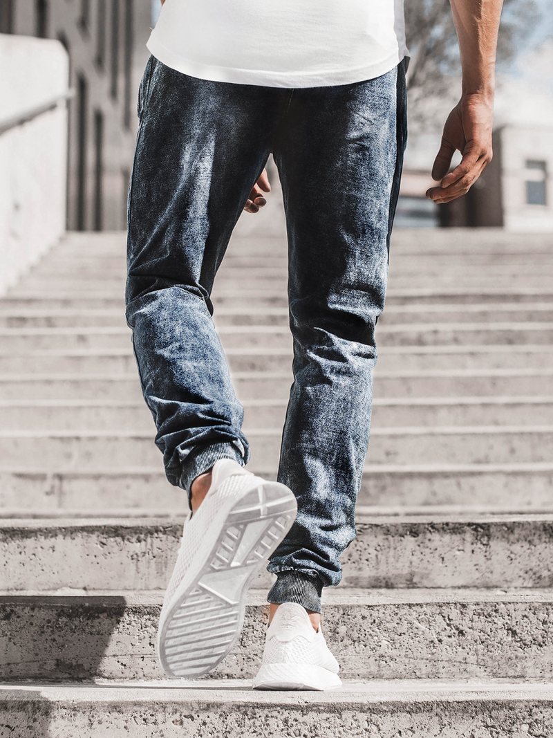 Штани чоловічі джоггери Синi OZONEE JS/KK1027