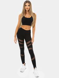 Komplet sportowy dwuczęściowy czarny OZONEE O/19548Z