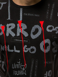 Футболка чоловіча Чорна OZONEE JS/SS10926