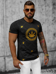 T-shirt męski czarny OZONEE O/T130/3Z