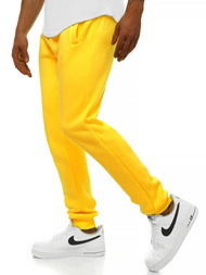 Spodnie dresowe męskie jasnożółte OZONEE JS/XW01/69