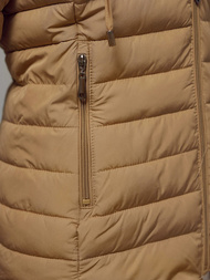 Kurtka damska pikowana ciemno-beżowa OZONEE JS/16M9103/84