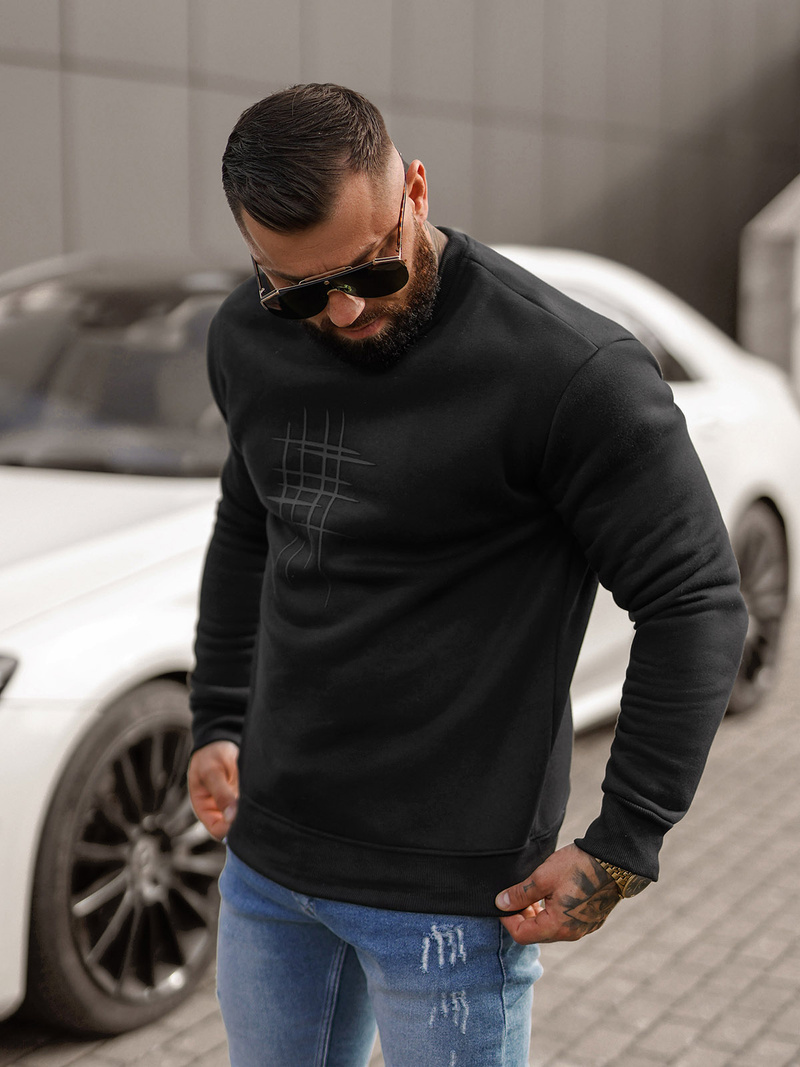 Bluza męska czarna OZONEE JS/8B1361/3