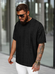 T-shirt męski oversize czarny OZONEE O/B1149