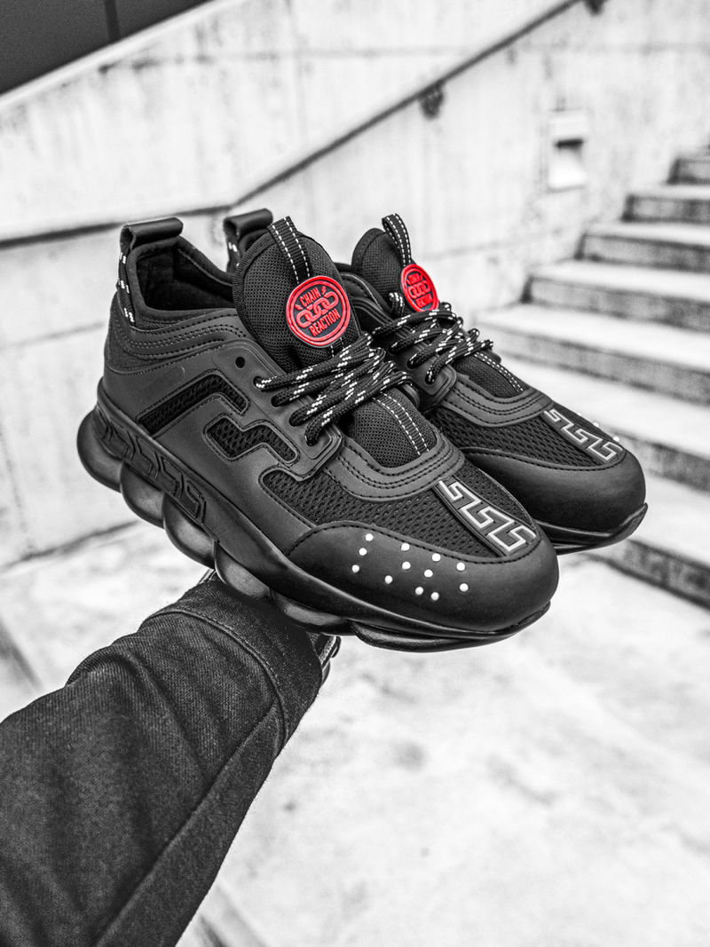 Sneakersy czarno-czarne OZONEE G/2020