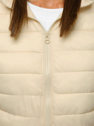 Kurtka przejściowa damska ecru OZONEE JS/M23036/57