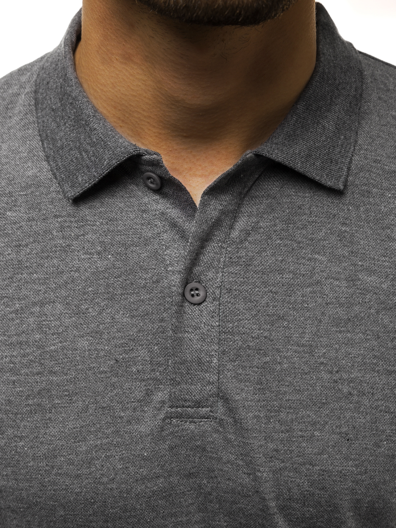 Футболка Поло Темно-сіра OZONEE JS/GD01Z