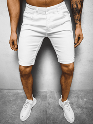 Spodenki męskie jeansowe białe OZONEE DR/K058/1