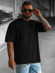 T-shirt męski oversize czarny OZONEE O/3430
