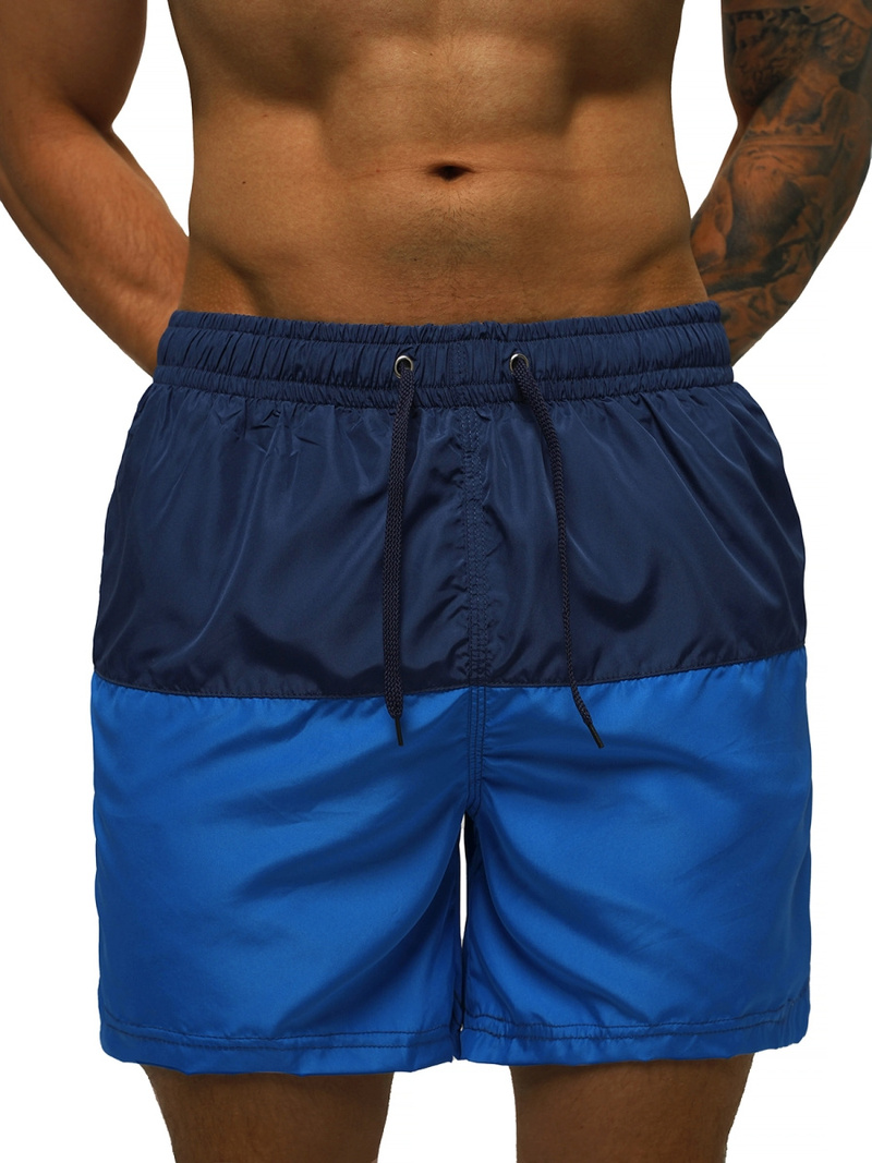 Spodenki kąpielowe męskie granatowo-niebieskie OZONEE JS/HM054