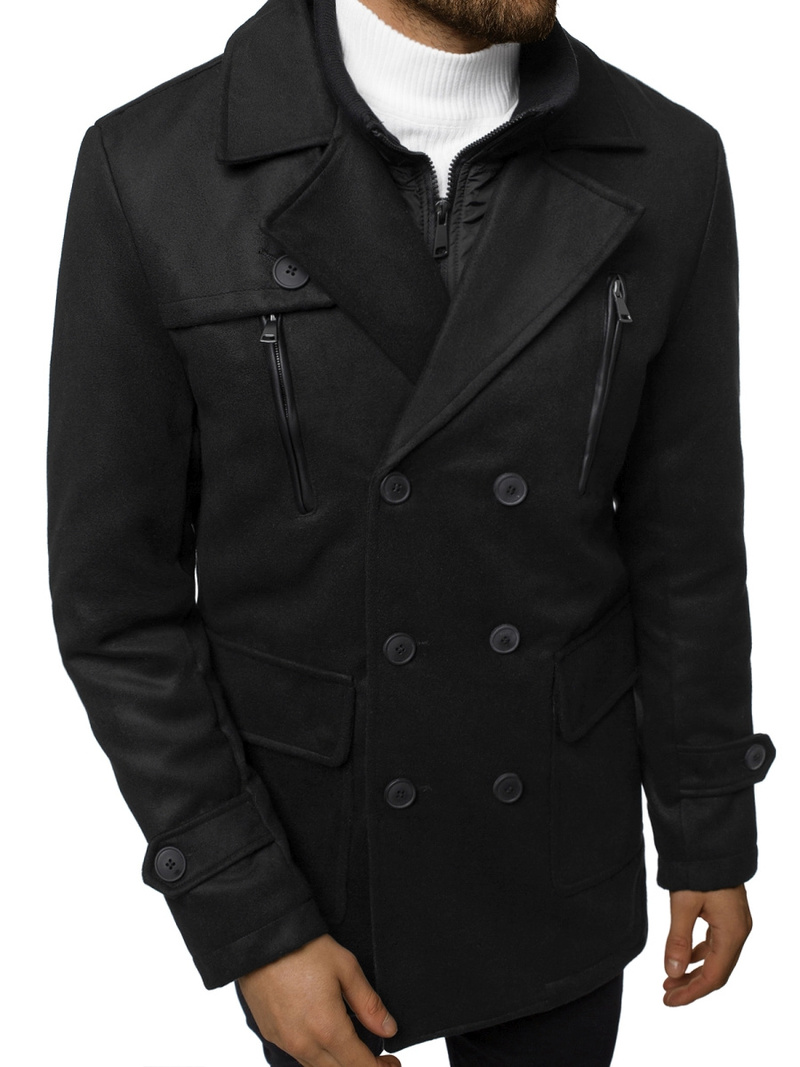 Пальто чоловіче Чорний OZONEE JS/79M3143