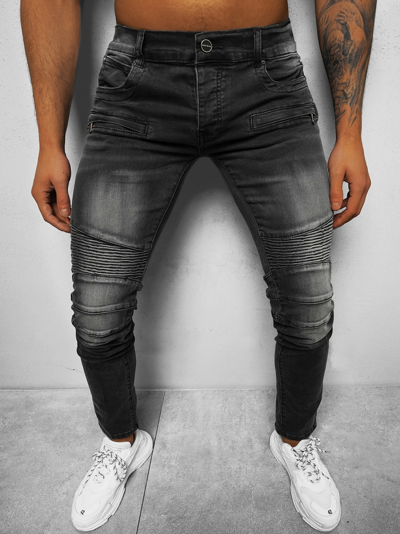 Spodnie jeansowe męskie szare OZONEE NB/MP0029G