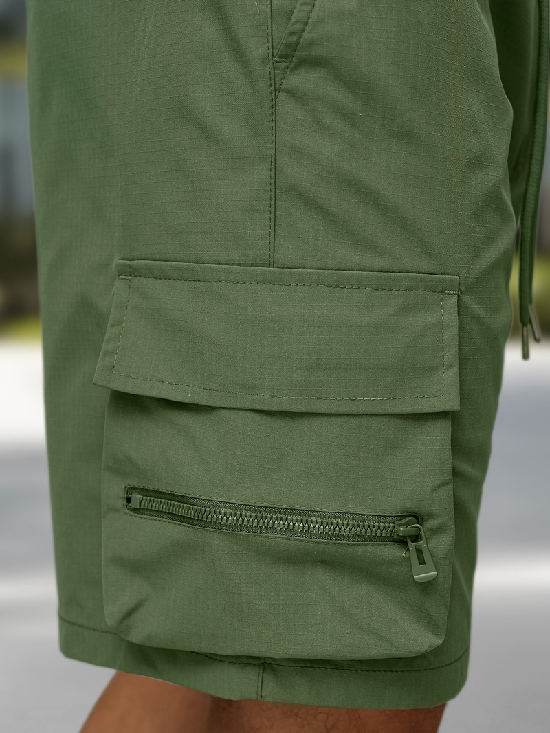 Spodenki męskie cargo z kieszeniami khaki OZONEE JS/27K6538/60