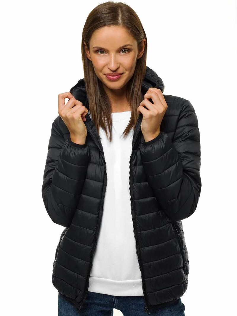 Kurtka przejściowa damska czarna OZONEE JS/M23036/392