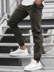 Spodnie męskie chino joggery khaki OZONEE JB/JP1145/17