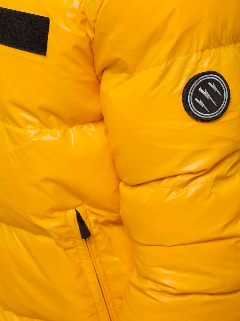 Kurtka zimowa męska pikowana żółta OZONEE N/6577