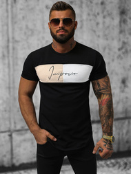 T-Shirt męski czarny OZONEE O/P1172