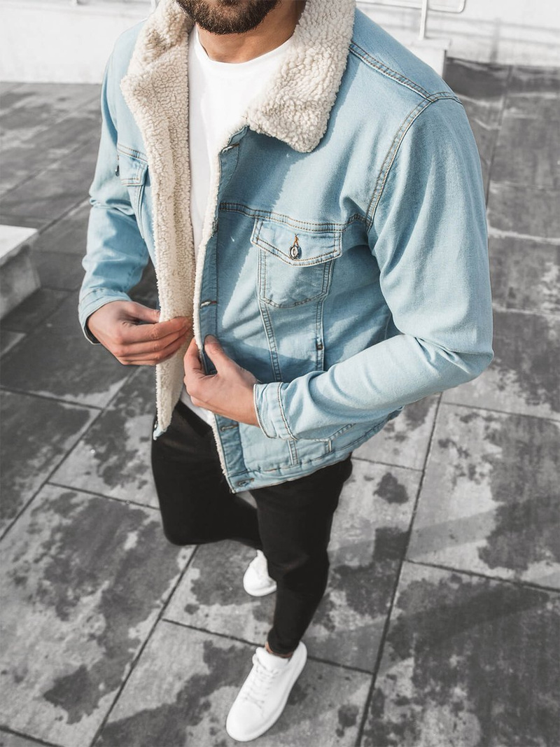 Kurtka męska jasno-niebieska OZONEE O/W1074