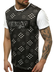 T-Shirt męski biały OZONEE JS/KS2083