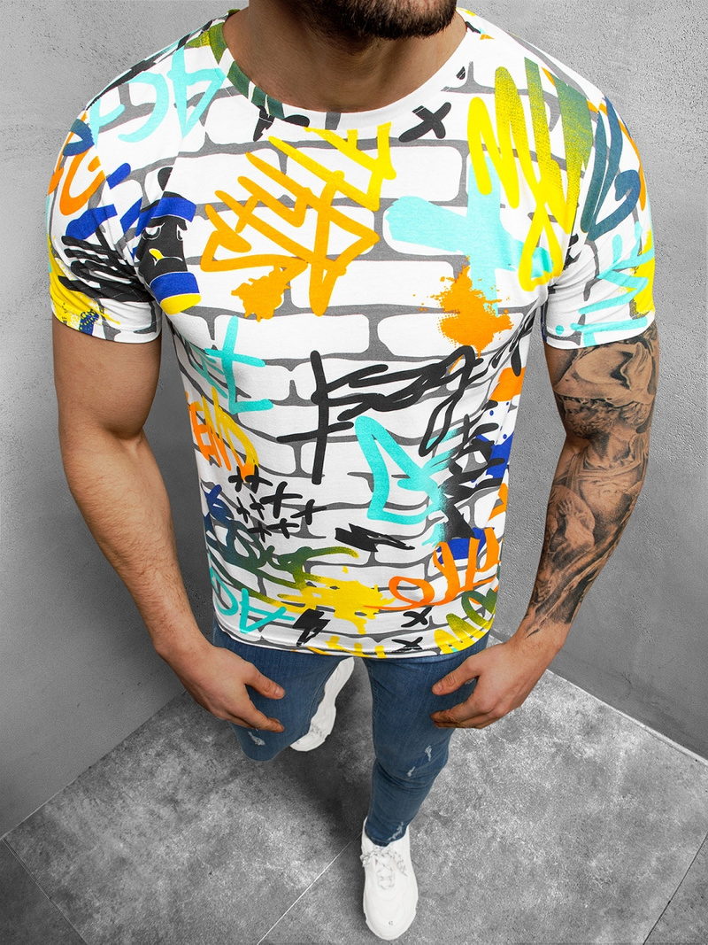 T-Shirt męski kolorowy OZONEE O/BL2252