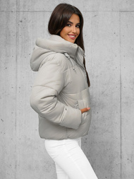 Kurtka zimowa damska pikowana szara OZONEE JS/16M9188/297