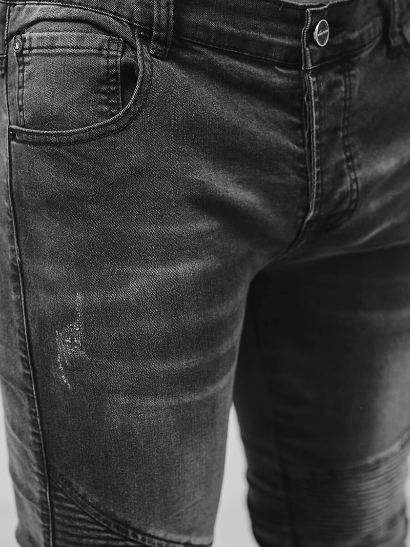 Spodnie jeansowe męskie grafitowe OZONEE NB/MP0028GZ