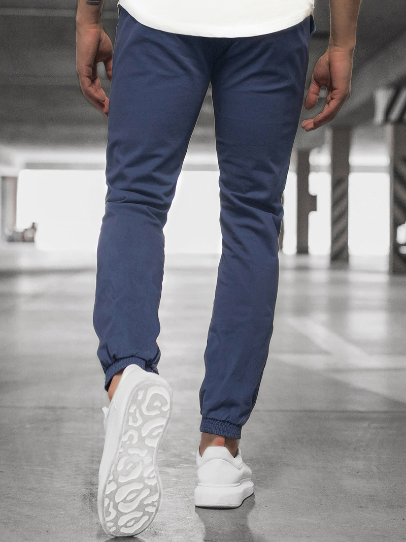 Spodnie męskie chino joggery jasno-granatowe OZONEE JB/JP1145/5