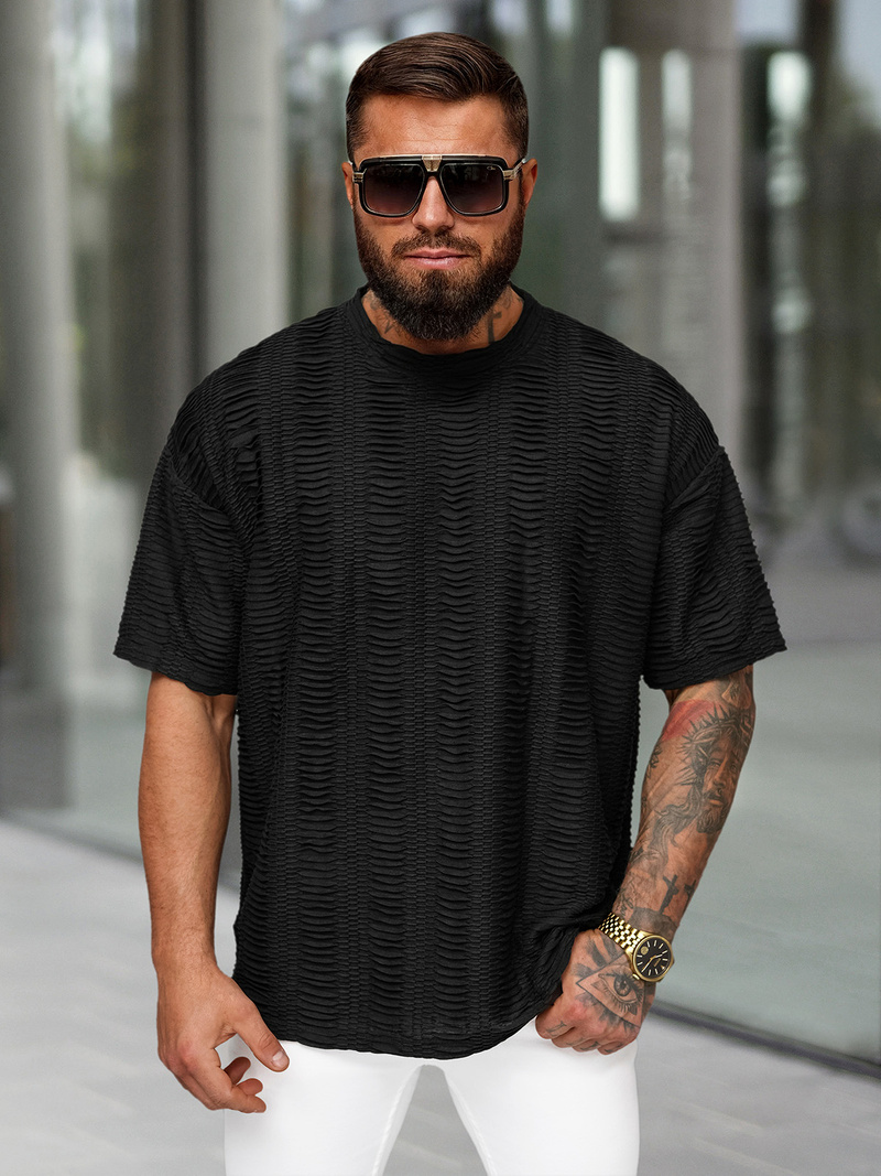 Футболка чоловіча чорна OZONEE O/B1149