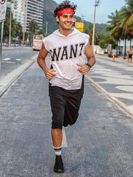 T-Shirt z kapturem męski biały OZONEE B/60042Z