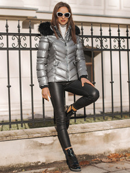 Куртка жіноча срібляста OZONEE JS/M23068/3Z