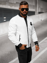 Kurtka męska bomberka biała OZONEE JS/84M3036/281