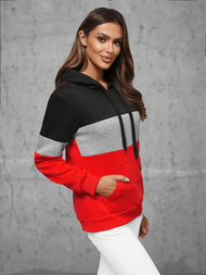 Bluza z kapturem damska czarna OZONEE JS/KSW2020