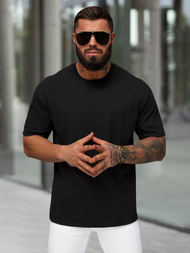 T-shirt męski loose fit czarny OZONEE JS/67T1298/3